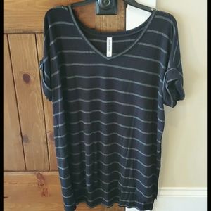 Oversized Large V Neck Tops